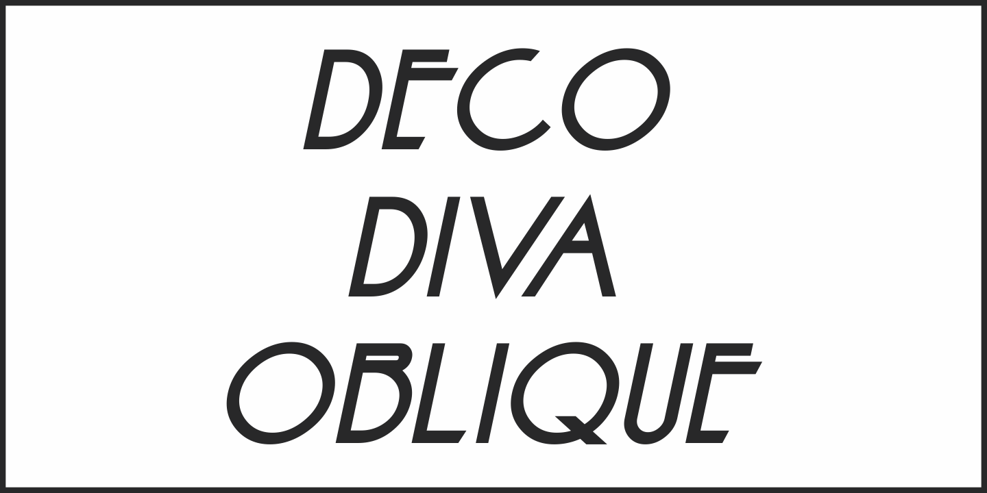 Ejemplo de fuente Deco Diva JNL #3